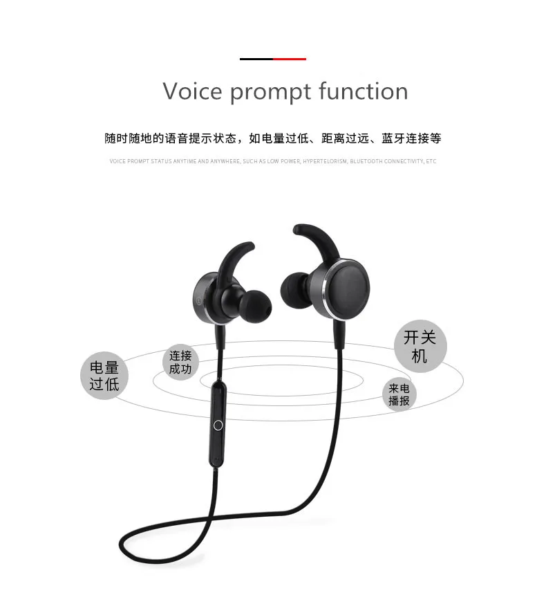 Qinkar Спортивные наушники Bluetooth беспроводные стерео MP3 портативная гарнитура Handsfree