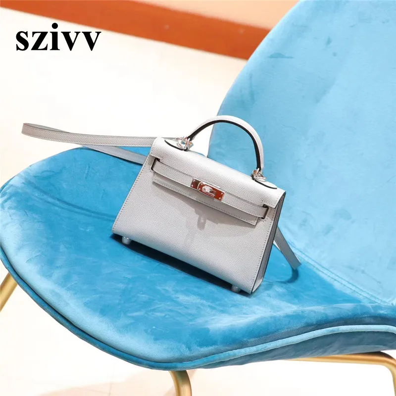 100% Genuine Leather Luxury Handbags Bags Designer Crossbody For Women Famous Brand Runway full handmade 091702 |