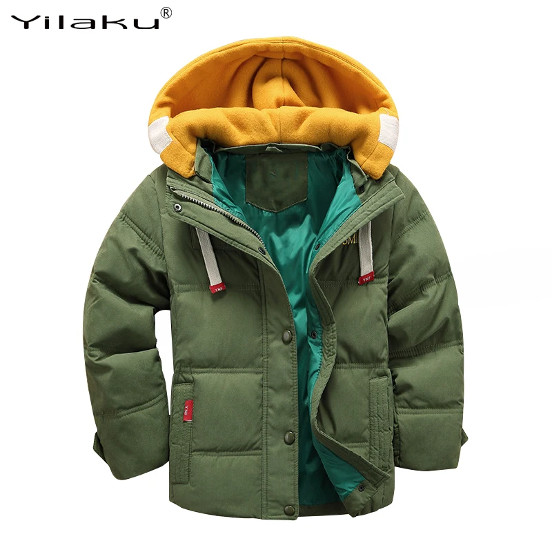 Yilaku/пальто для мальчиков зимние куртки зимний комбинезон с длинными рукавами