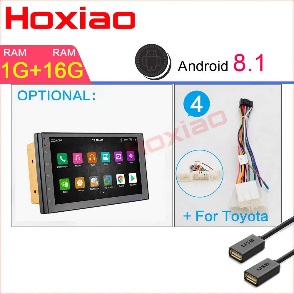 E-MTK1918-1G-Toyota 2 din car Android 8,1 Оперативная память 2G Встроенная память 32G gps навигации Bluetooth для Nissan VW Toyota WiFi мульти-медиа-7 дюймов Автомобильный Радио плеер - Цвет: E-MTK1918-1G-Toyota