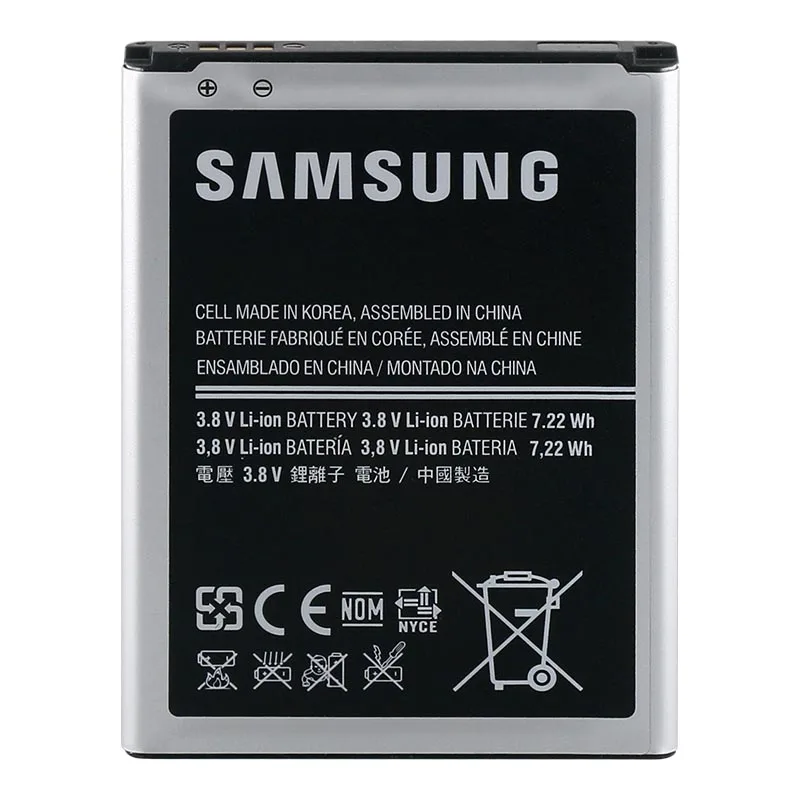 Оригинальный аккумулятор для Samsung Galaxy S4 mini i9192 I9190 I9198 1900mAh B500AE Замена батареи без NFC