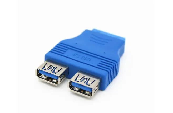 2 шт. двойной Порты и разъёмы USB 3 0 для материнская плата Внутренний 20pin Header адаптер