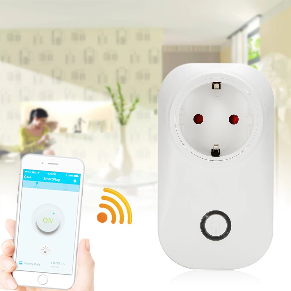S20 WI-FI умная розетка Беспроводной переключатель модуль автоматизации "умный дом таймер Diy WI-FI штепсельная вилка стандарта ЕС пульт дистанционного управления