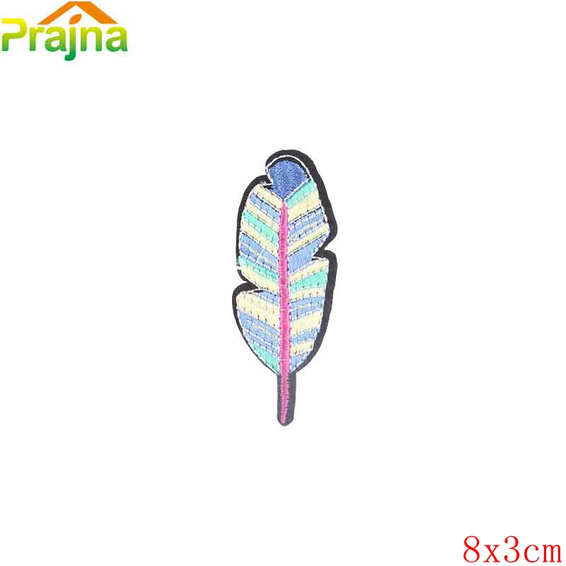 TI-PE1154CT Prajna индийские перьевые нашивки с вышивкой, железные нашивки для одежды, футболки для девочек, летние наклейки, аксессуары для самостоятельной сборки, украшения F - Цвет: TI-PE1154CT