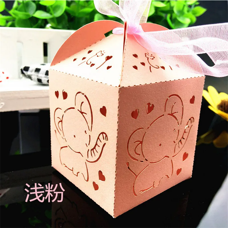 50 шт. ручная работа свадебные подарки для гостей милый слон детский душ конфеты