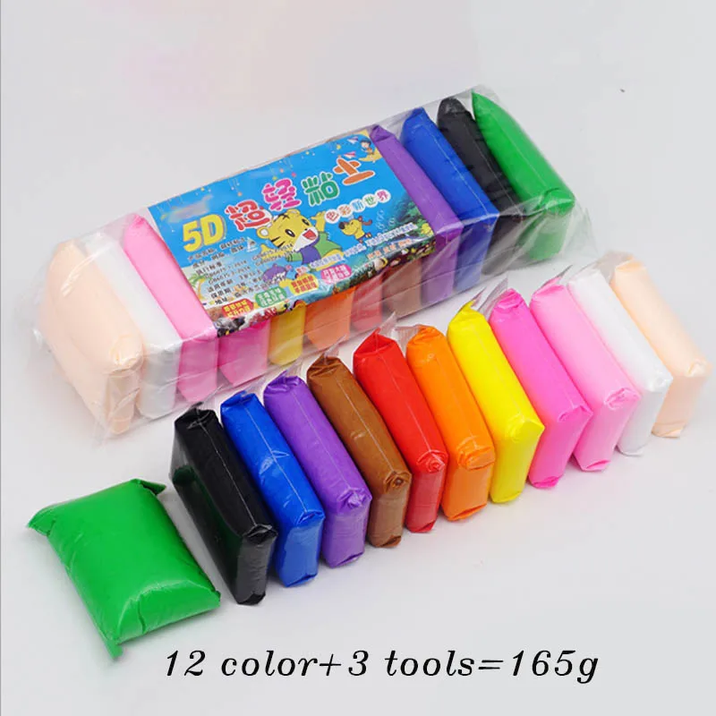 12 color Красочный пушистый слизик Fimo Полимерная глина, товары для канцлерии, хлопковая глина, супер светильник, глиняная игрушка, умный Пластилин для детей - Цвет: 12 color