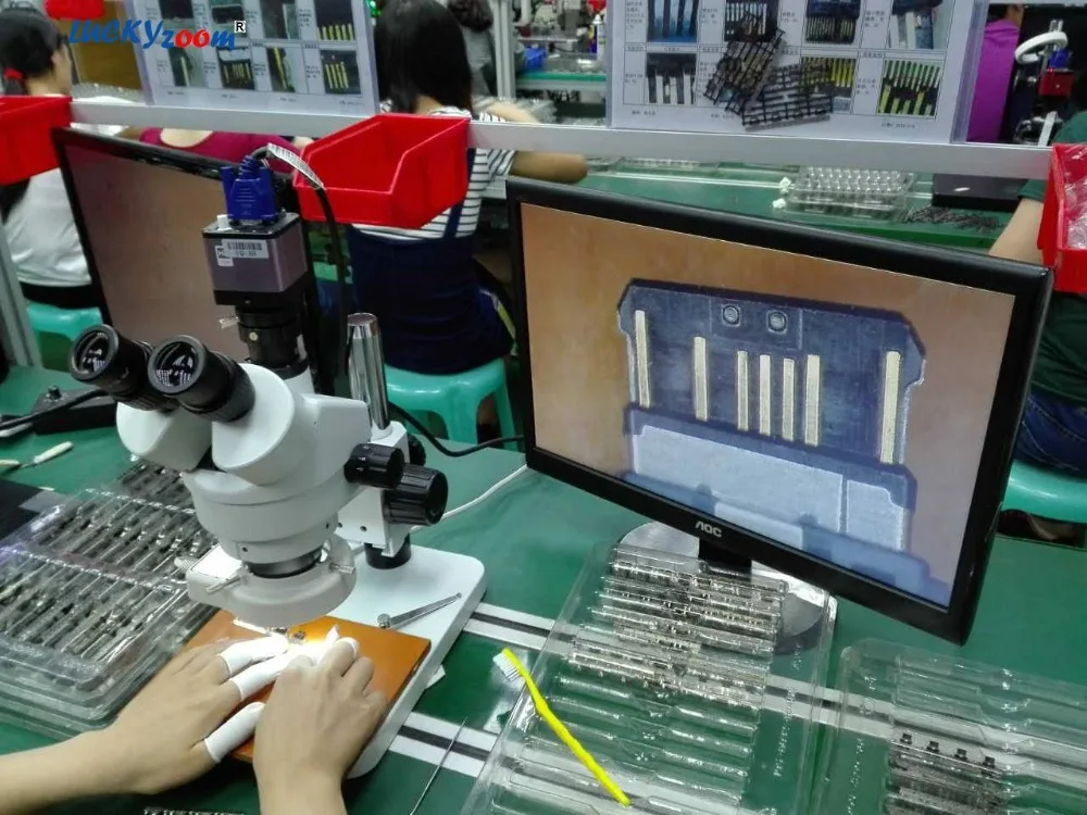 

7X-45X Simul Focal Trinocular Microscope Flexible Arm Large Base Microscope For Mobile Repair Professional Soldering Microscopio