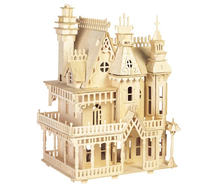 BOHS Викторианский кукольный домик игрушки фантазия вилла 3D головоломка DIY