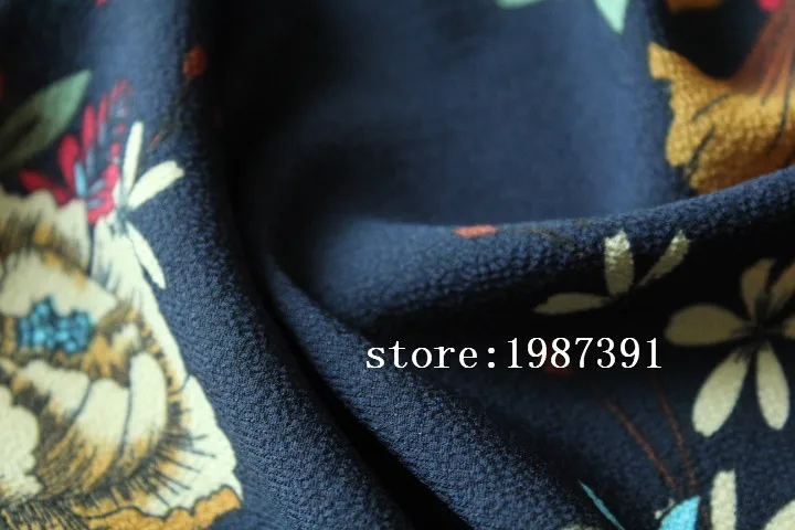 145 см в ширину искусственный цветочный узор для летней женской одежды и