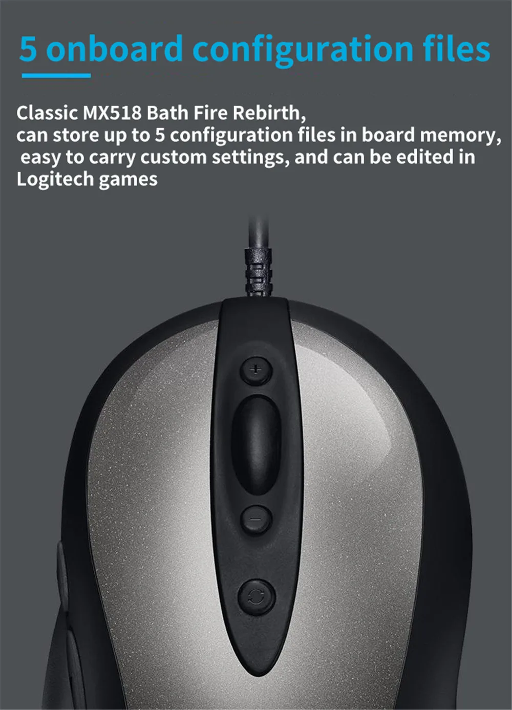 Новая классическая игровая мышь logitech MX518 обновленная версия MX500/MX510/MX518 100-16000 dpi датчик героя для всех геймеров мыши