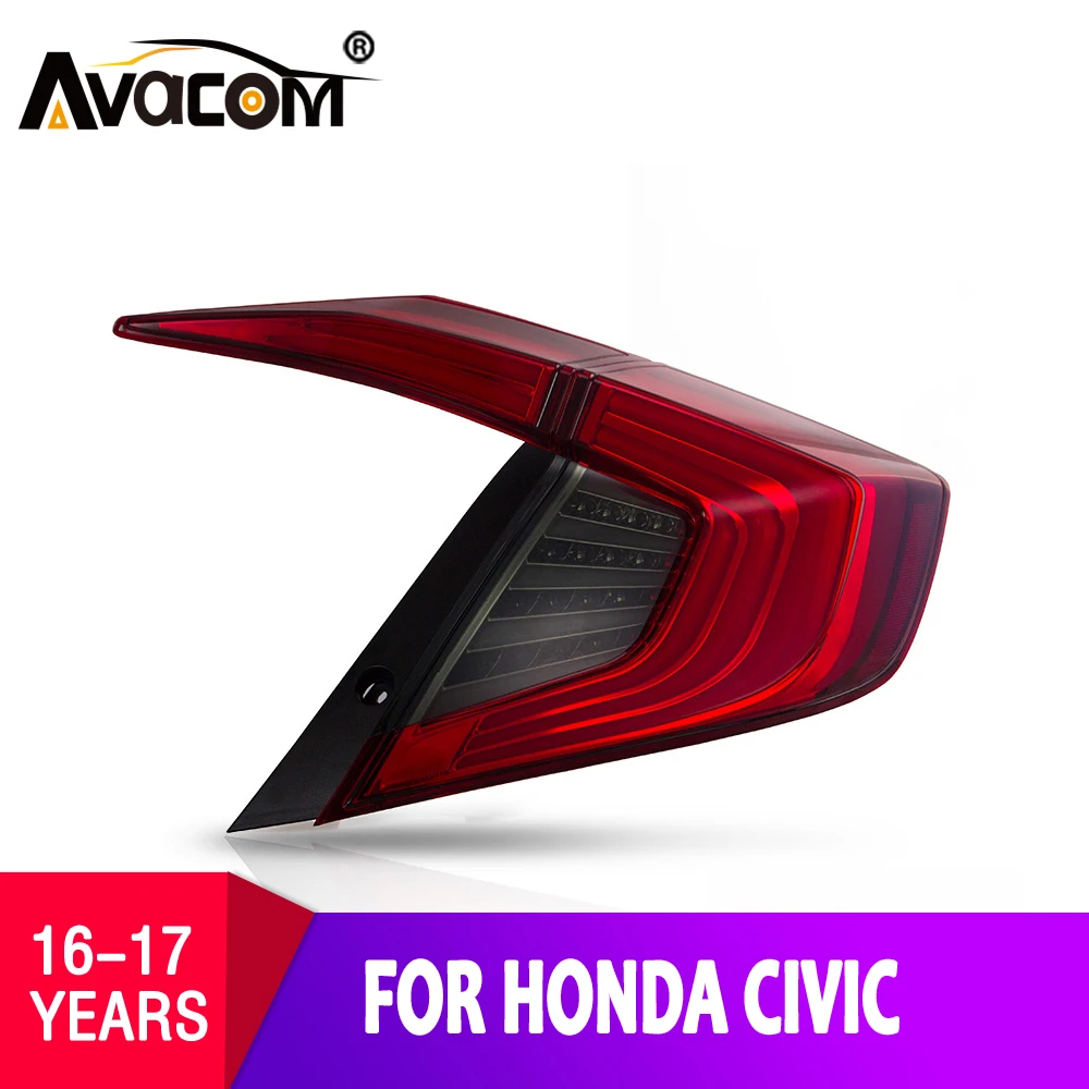 Автомобильный StylingTail лампы для Honda Civic 2016 2017 светодиодный фонарь светильник 10th gen