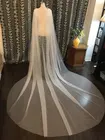 2019 Тюлевая накидка вуаль длиной 3 метра Свадебная Наплечная ВУАЛЬ белыйслоновая кость CV98
