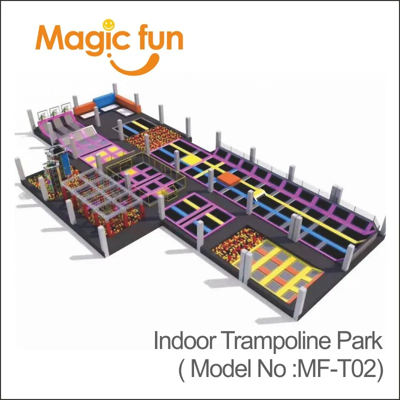 Фото Коммерческий батут MAGICFUN, парк с множеством игр, таких как ниндзя, курс, новейший батут №2