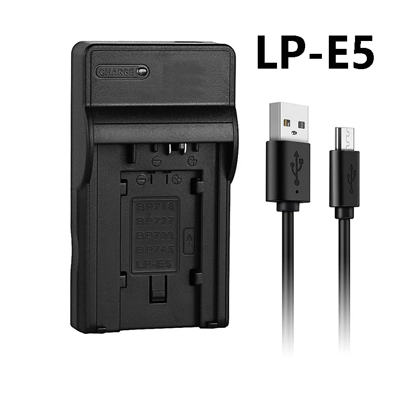 LP-E5 USB Зарядное устройство для цифровой однообъективной зеркальной камеры Canon EOS Камера LP-E5 LP-E6 LP-E6N LP-E8 LP-E10 LP-E12 LP-E17 Батарея Зарядное устройство - Цвет: LP-E5