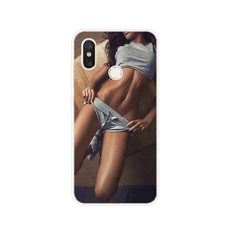 Sexy Girl Patterned Silicone Phone Case For Xiaomi Mi 5X A1 A2 6 6X Note 3 8 9 SE Lite Pro Mix 2 S Pocophone F1 Cover |