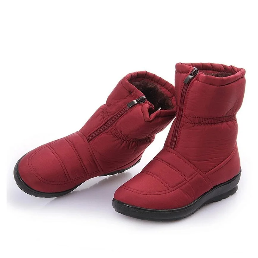 2017 снегоступы шерсти Зимы теплый нескользящей водонепроницаемый женщин сапоги