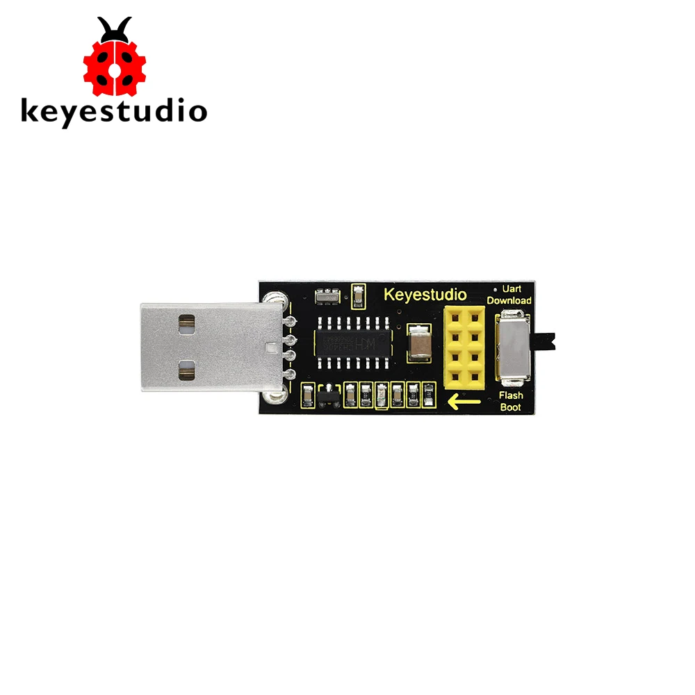 

KEYESTUDIO USB to ESP-01S ESP8266 Programmer Module Serial Port Shield Adapter for Arduino
