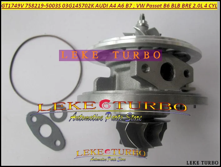 Турбокартридж CHRA GT1749V 758219 5003S 03G145702K 03G145702F для AUDI A4 A6 Volkswagen VW Passat B6 BLB BRE 2.0L|chra|chra