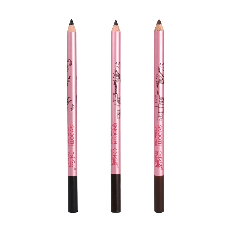 Professional Double-end Eyes Makeup Waterproof Eyebrow Pencils Black Brown Natural Eye Brow Pen Cheap Make Up P13021 | Красота и