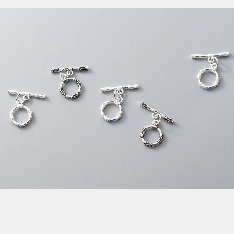 Застежка крючок из стерлингового серебра 925 пробы для браслетов