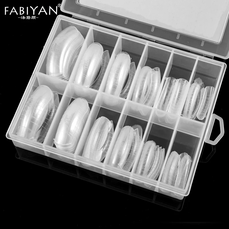 120Pcs 100/120/240 шт прозрачная; Нейл-арт быстрая здания расширение пресс-форм Ложные Советы поли УФ инструмент для работы с гелем формы со шкалой смешанные Размеры - Color: 120Pcs