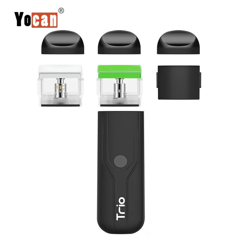 Комплект Vape YOCAN TRIO 3 в 1 комплект испарителя с аккумулятором 500 мАч 0 мл Pod для CBD сока