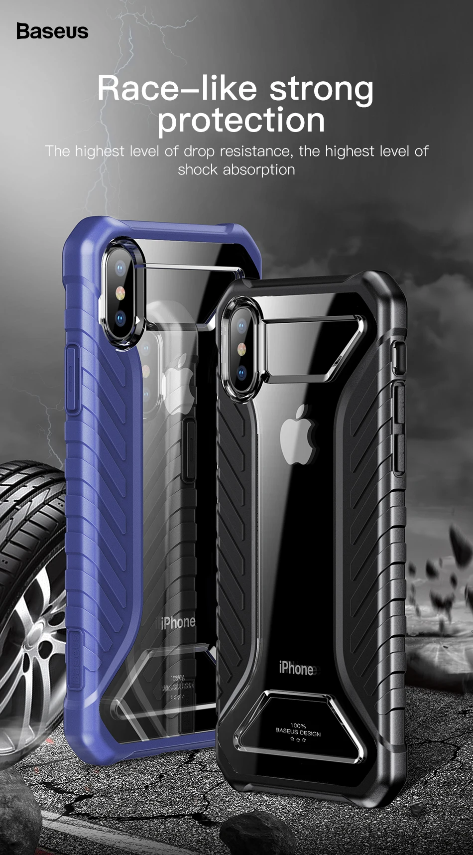 Baseus для iPhone Xs чехол долговечная шина Мягкий силиконовый чехол для iPhone Xs Max XR аксессуары для телефонов