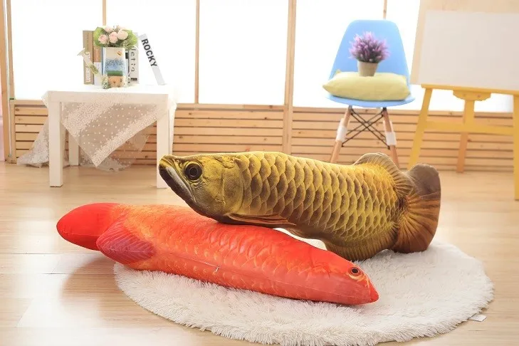 Новинка 3D моделирование золотой Arowana Kelisa желтый Крокер Реалистичная Плюшевая Игрушка Рыба 27 см 60 см 85 см 1 шт. подарок на день рождения Рождество