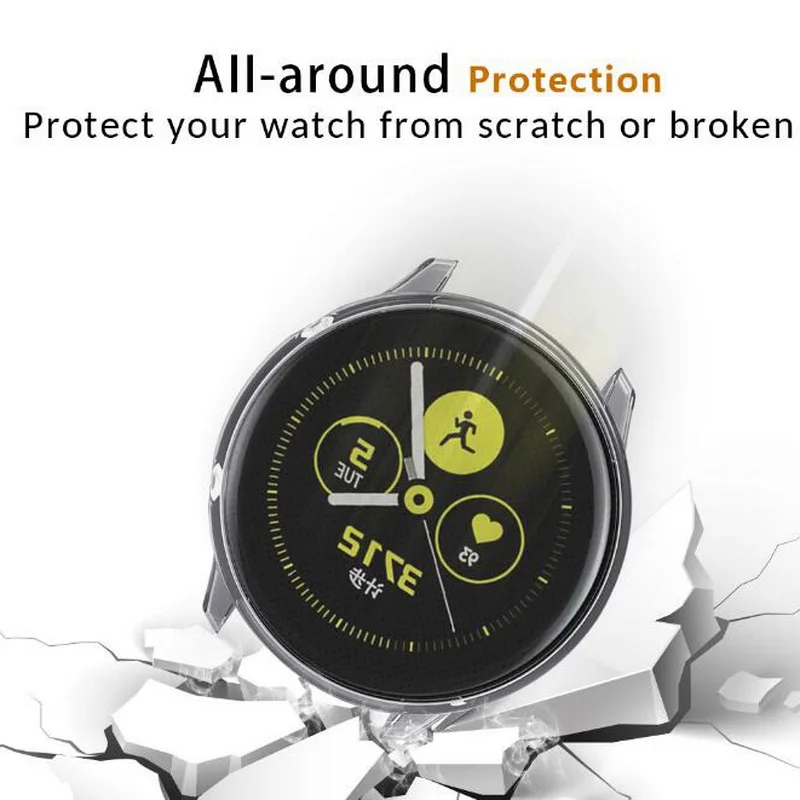Мягкий защитный чехол из ТПУ для Samsung Galaxy Watch Active ультратонкая защита экрана