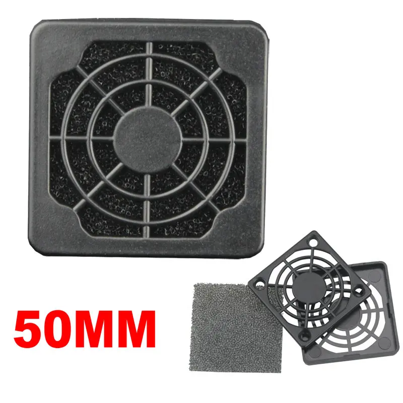 50mm Fan Filter 2 шт. Gdstime 3 в 1 шт. пылезадерживающий фильтр для вентилятора 40 мм 50 мм 60 мм 80 мм 90 мм 120 мм компьютерная сетчатая губка пластиковый чехол с защитой от пыли сетка - Цвет: 50mm Fan Filter