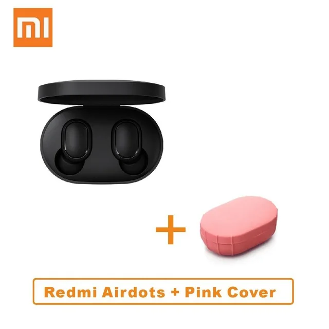 CN add Case Глобальная версия Xiao mi Red mi Airdots TWS Bluetooth наушники стерео бас BT 5,0 Eeadphones Handsfree наушники AI управление mi IPX4 - Цвет: CN add Case
