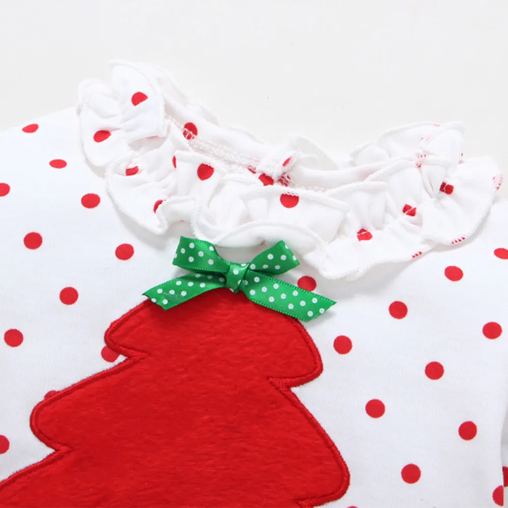 Infant Boys Long Sleeve Christmas Tree Bodysuits + Reindeer Print Pants Girls Party Kids Sets 2Pcs Suits | Детская одежда и обувь
