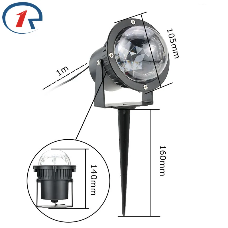 ZjRight красный зеленый синий светодиодный сценический светильник наружное