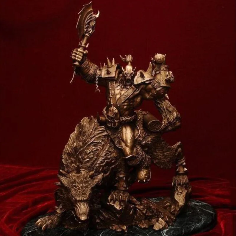 22 см игрушки DC7 WOW Tribal Orc Wolf Ride Raider Riding ПВХ аниме фигурка модель с базой для детей
