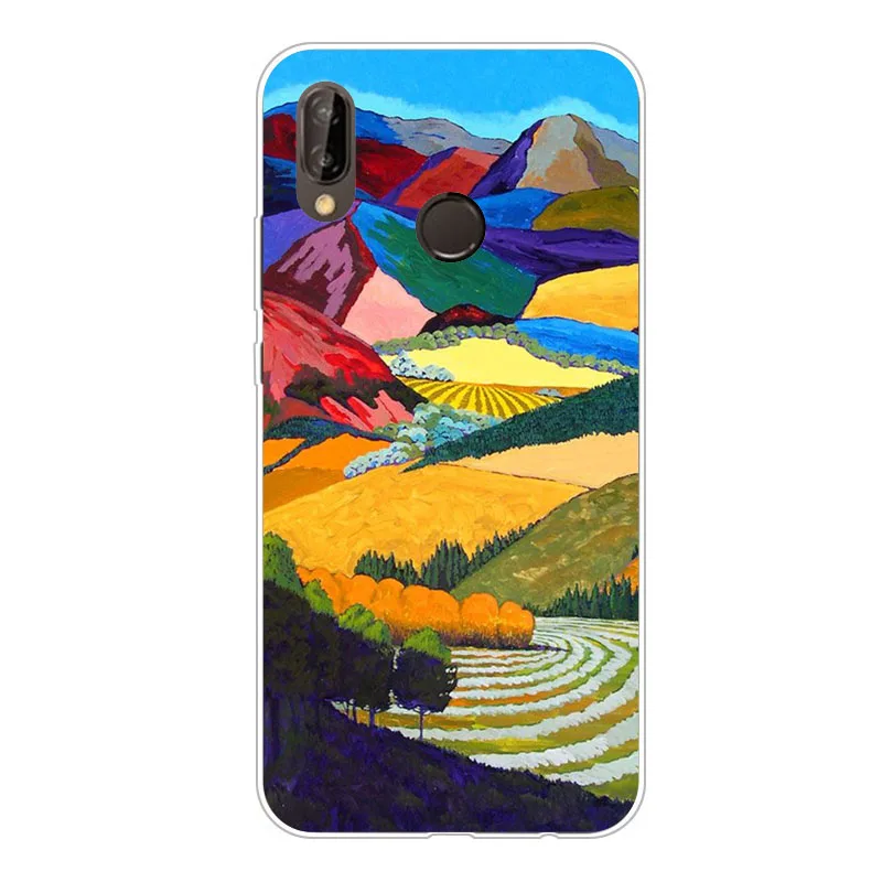 xiaomi redmi note 7 pro Case Silicon map view Painting Soft TPU Back Cover for protect Phone cases |