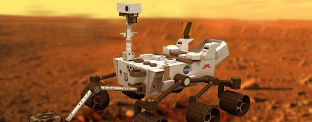 Бумажная ручная работа любопытство Исследование Марса Rover бумажная модель