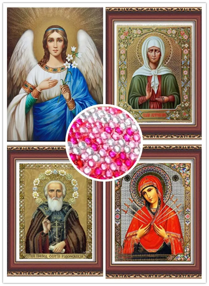 Новинка 2018 икона Saint Sergius алмазная мозаичная религиозная DIY 5D вышивка