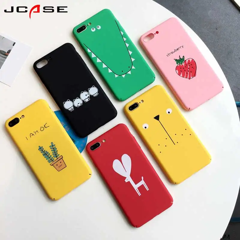 Чехол для Телефона iphone X 6 6s 6plus 7 7Plus с милыми растениями КАКТУСОМ животными