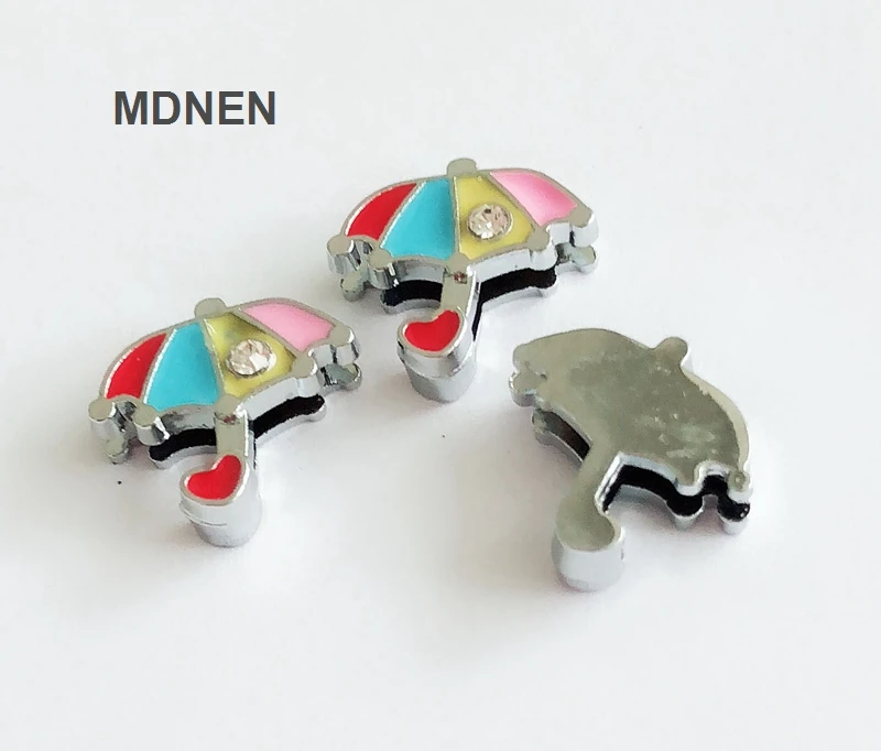 Free Shipping 20PCS 8MM Mixed Color Enamel Umbrella Slide Charms Letters Fit 8mm Wristbands Belts | Украшения и аксессуары