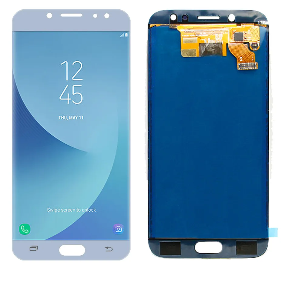 blue no frame J730 ЖК-дисплей для samsung Galaxy J7 Pro J730 J730F дисплей SM-J730F/G/GM/FN/DS сенсорный экран дигитайзер сборка Замена Рамки - Цвет: blue no frame