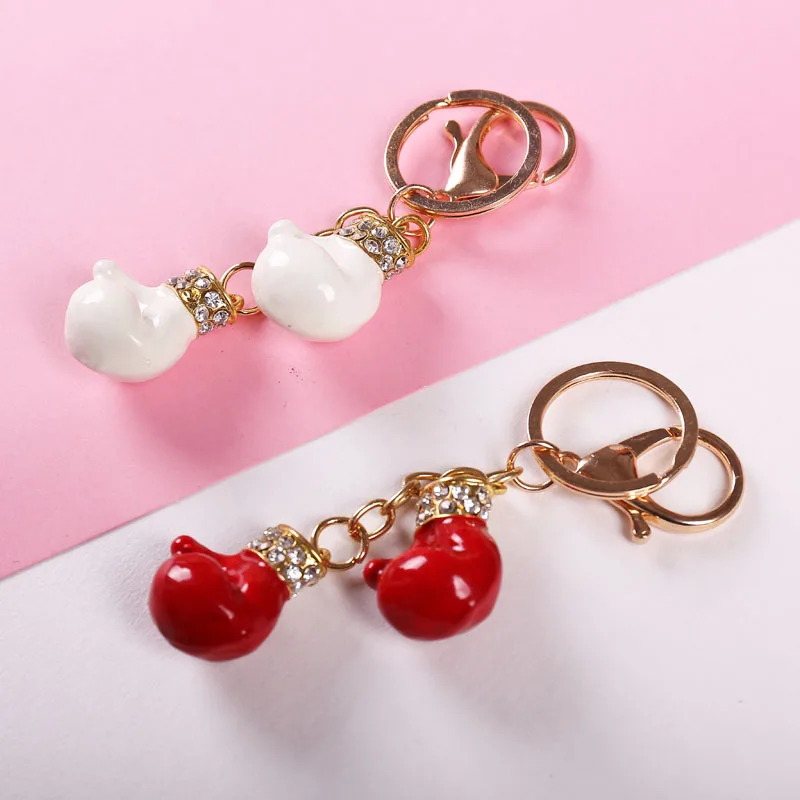 Брелок брелок на рюкзак Новые боксерские перчатки брелки мужские твердые сплавы