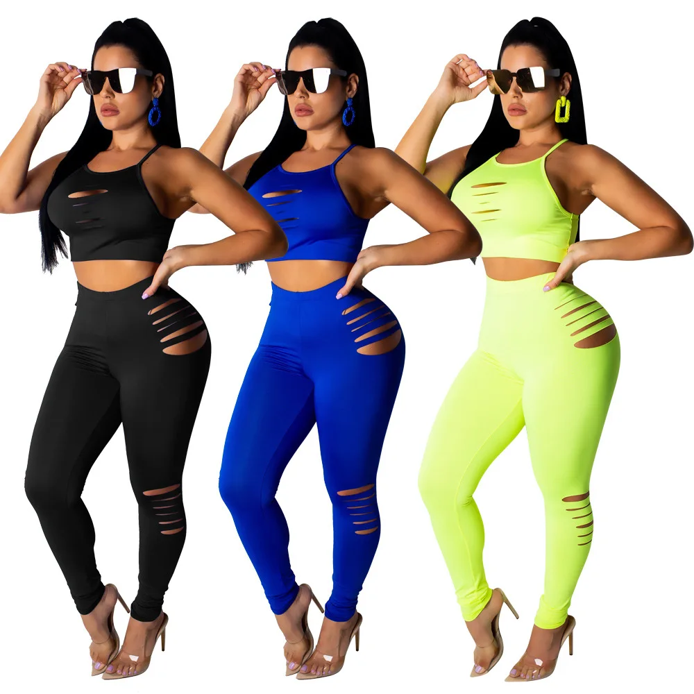 Joiekuno однотонный сексуальный длинный комбинезон blusas mujer de moda 2019 комплект из 2