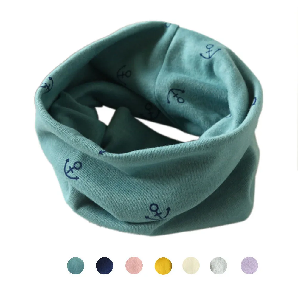 Осенний и зимний шарф с воротником для мальчиков девочек модный теплый из хлопка