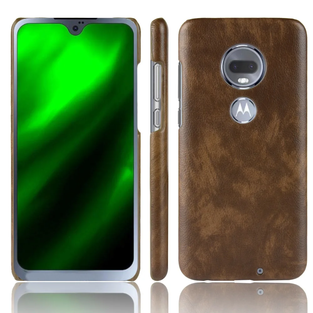 Роскошный кожаный чехол для телефона с личи MOTO Motorola G7 G6 Plus Z4 Z3 Play E5 ONE Power P30 Note P40