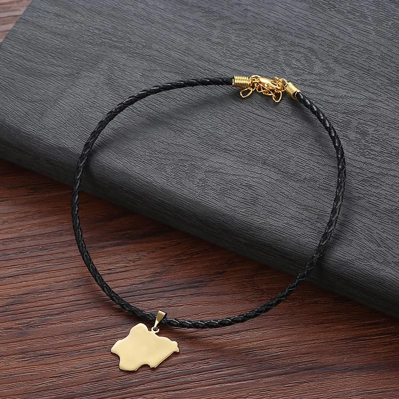 Shamty Нигерия карта чокер ожерелье кулон золотой цвет украшения Африки бренд