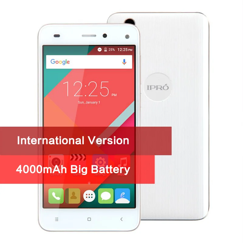 4000 мАч ipro более 5.0 Смартфон Android 5.1 оригинальный мобильный телефон дюймов 4 ядра 1