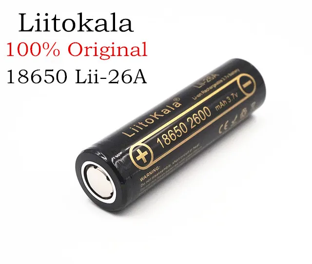 Литий-ионный аккумулятор Liitokala lii - 26a para 3 7 v 18650 батарея 2600 мАч 4 шт. в комплекте как