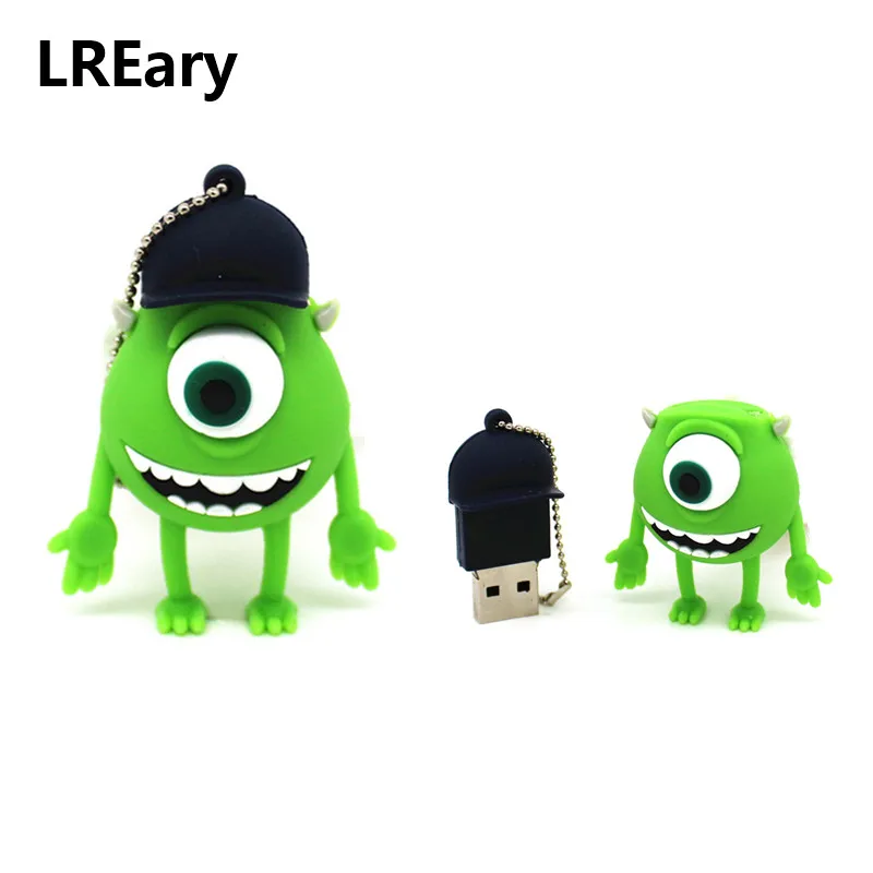 

Green Mike Wazowski monster usb flash drive disk memory stick Pen drive personalized mini PC gift pendrive 4gb 8gb 16gb 32gb