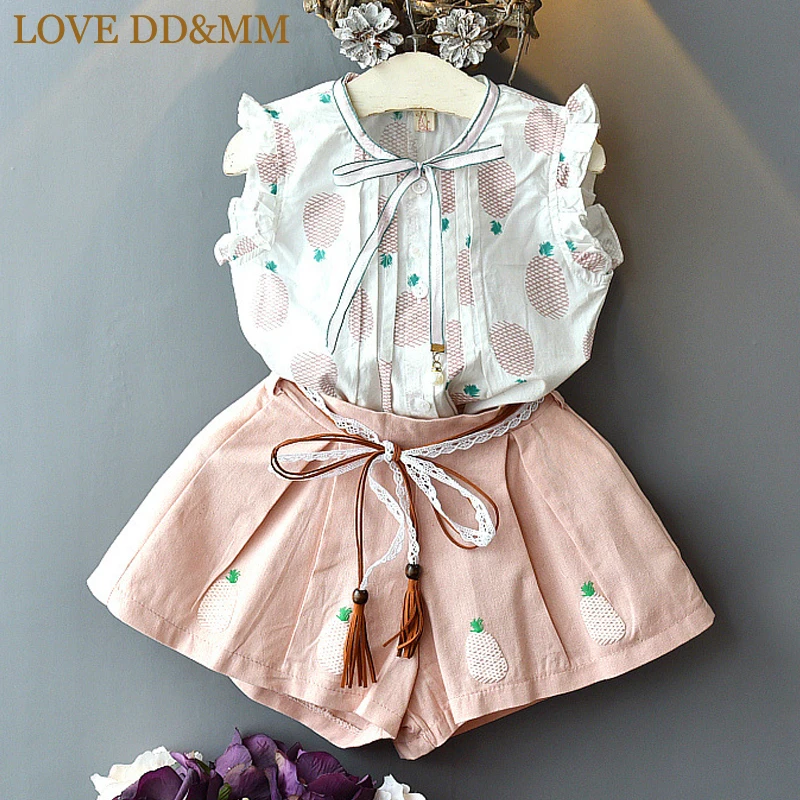 Комплект для девочек LOVE DD & MM Новинка лета 2021 детская одежда модная рубашка без