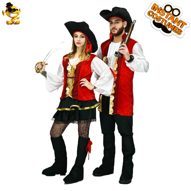 Костюм пиратской пары на Хэллоуин для взрослых маскарадный наряд Deluxe Lady Buccaneer